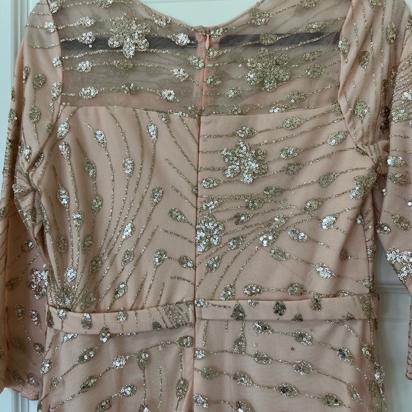 DELVINA Maxi Lace Dress Blush Pink Size M - Picture 8 of 9